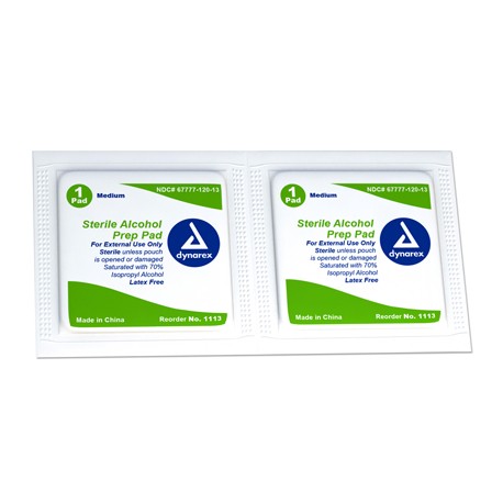 dynarex alcohol prep pads