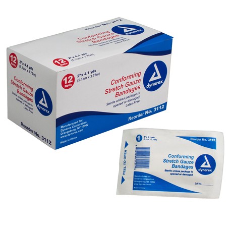 Stretch Gauze Bandages 2" (Sterile)